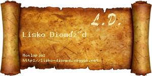 Lisko Dioméd névjegykártya
